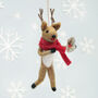 Personalised Felt Selfie Reindeer Christmas Decoration, thumbnail 9 of 9