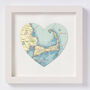 Cape Cod Map Heart Print, thumbnail 3 of 5