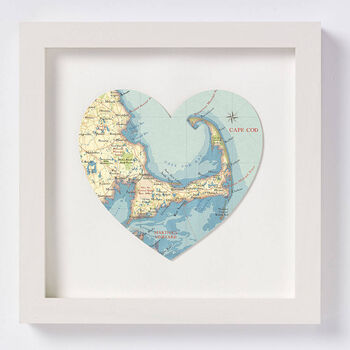Cape Cod Map Heart Print, 3 of 5