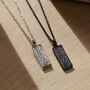 Personalised Men’s Silver 'Touch Wood' Tag Necklace, thumbnail 1 of 7