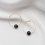 Black Pearl Hoop Earrings Mia Hoops, thumbnail 2 of 2