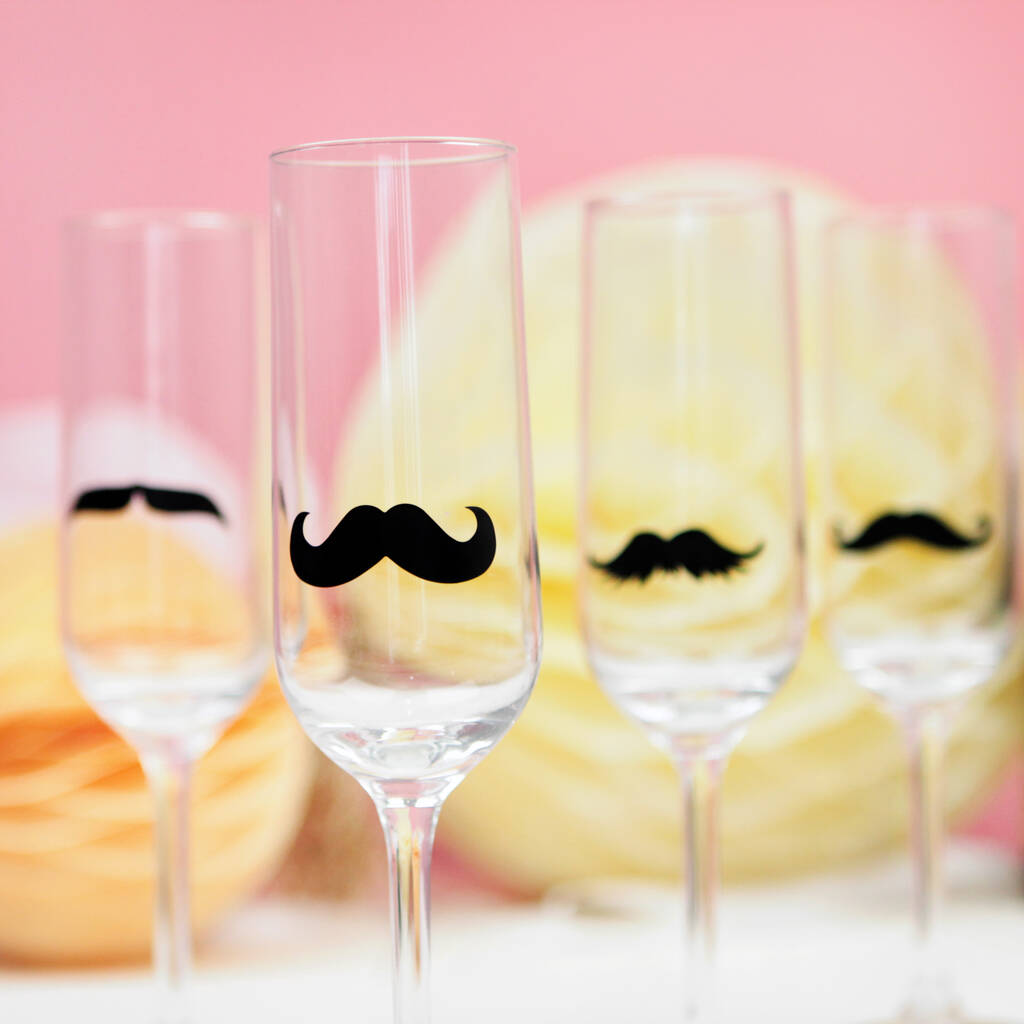 Moustache Stick On Decorations For Glassware, 1 of 3