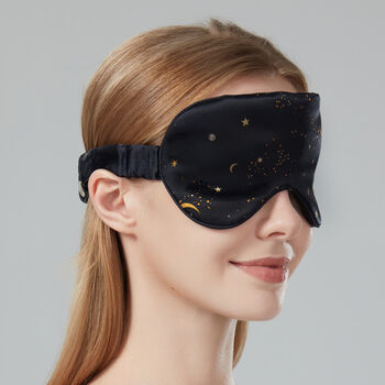 Mulberry Silk Sleep Mask Gift Box Star And Moon Luxury, 6 of 6