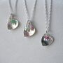Birthstone Hammered Heart Necklace, thumbnail 2 of 6