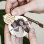 Sisters In Heart Compass Keyring With Photo Plate, thumbnail 1 of 8