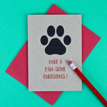 Pet Paw Christmas Card, 2 of 2