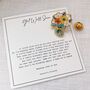 Get Well Soon Gift Enamel Pin Card – Everlasting Flower Bouquet Pin With Poem – Thinking Of You / Speedy Recovery Gift, thumbnail 1 of 12