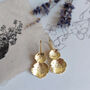 Statement Pressed Flower Earrings Gold Plated, thumbnail 10 of 12