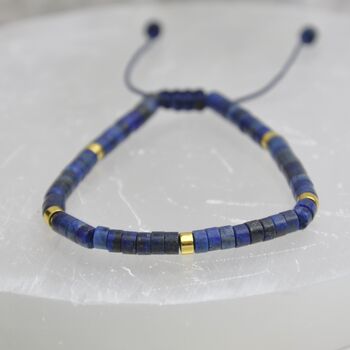 Gemstone Boho Beaded Adjustable Friendship Bracelet, 5 of 9