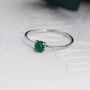 Genuine Green Onyx Ring In Sterling Silver, thumbnail 2 of 9