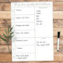Personalised Weekly Meal Planner Dry Wipe Whiteboard, thumbnail 2 of 7