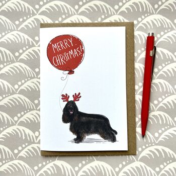 Show Cocker Spaniel Christmas Card, 3 of 4