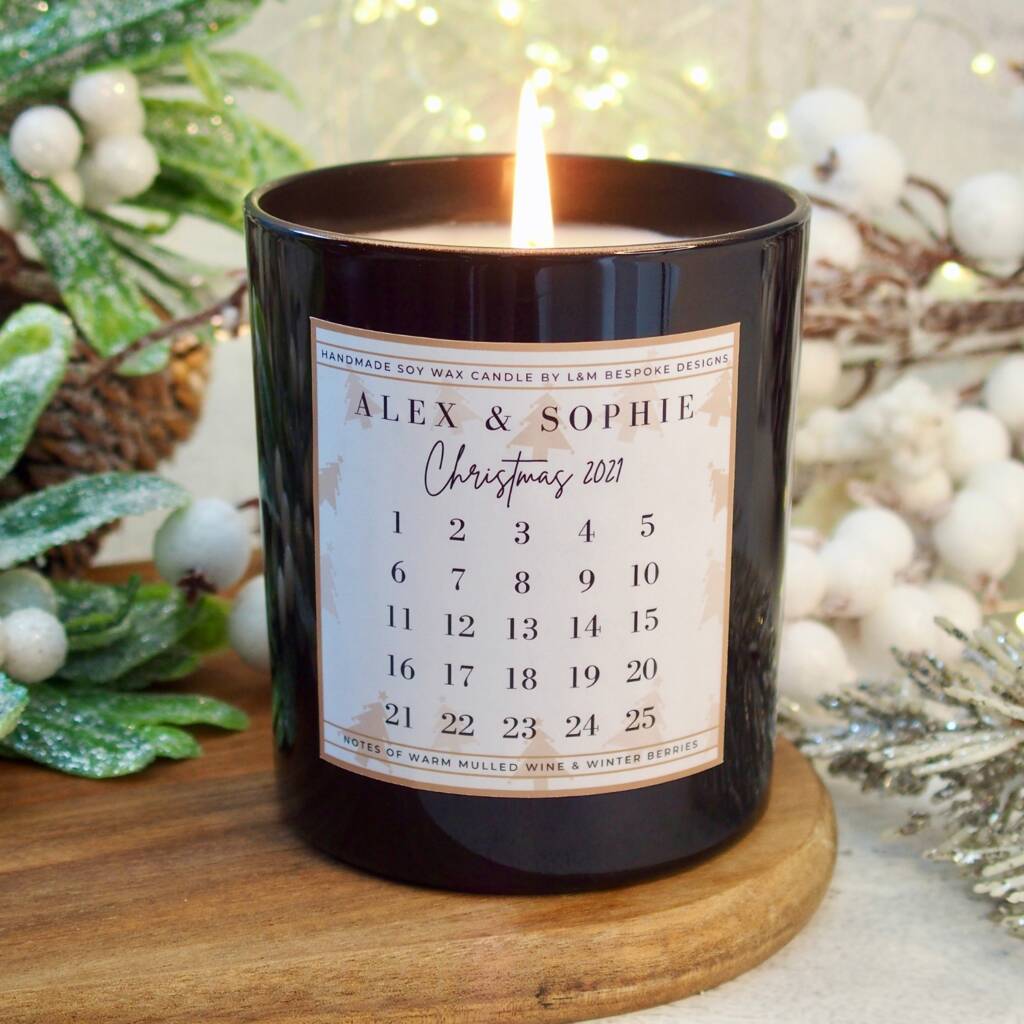 Advent Calendar Personalised Candle By L&m Bespoke Designs