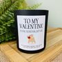 Personalised Funny Corgi Valentines Candle Gift, thumbnail 2 of 11