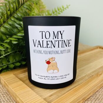 Personalised Funny Corgi Valentines Candle Gift, 2 of 11