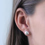 Hammered Sterling Silver Round Earrings, thumbnail 3 of 7