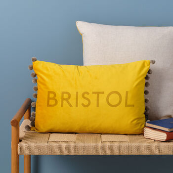 University/College Town Personalised Velvet Cushion, 2 of 9