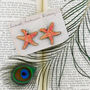 Starfish Wooden Earrings, thumbnail 2 of 6