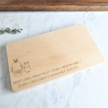 Gifts For Him Daddy And Me Personalised Serving Board, 2 of 3