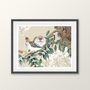 Two Birds And Wisteria Chinoiserie Giclée Print, thumbnail 1 of 4