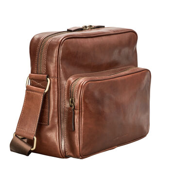 Men's Italian Leather Shoulder Bag 'Santino Medium', 7 of 12