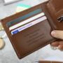 Personalised Tan Leather Wallet, thumbnail 1 of 4