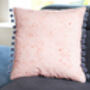 Metallic Pink Velvet Cushion, thumbnail 1 of 6