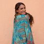 Turquoise And Pink Paisley Viscose Summer Jacket, thumbnail 2 of 6