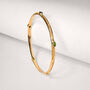 Saraswati Gold Plated Chrome Diopside Stacking Bangle, thumbnail 2 of 9