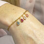 Charm Bracelet With Family Birthstone Teardrops, thumbnail 4 of 10