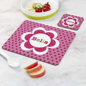 Personalised Girl's Floral Placemat Set, 10 of 10
