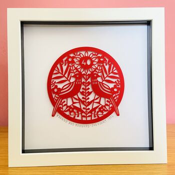 Personalised 40th Anniversary Paper Cut Art, 7 of 10