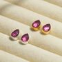 Pink Tourmaline Sterling Silver Teardrop Earrings, thumbnail 4 of 7