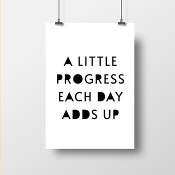 A Little Progress, Motivational Quote Print, 3 of 3