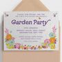 Floral Party Invitations Plain Or Plantable Card, thumbnail 1 of 4