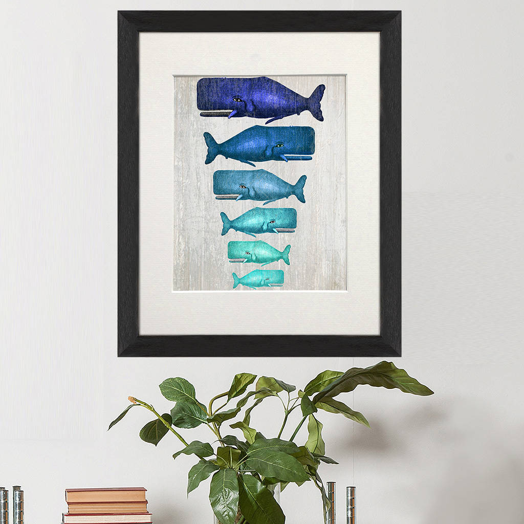 inch frame uk 18x24 nautical print by fabfunky home family, blue whale decor