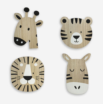 Children's Wooden Animal Face Hanging Plaques, 9 of 9