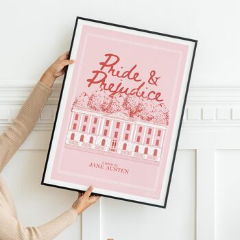 Pride And Prejudice Art Print | Pink Book Lover Gift, 3 of 10