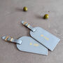 Something Blue Wedding Leather Luggage Tag, thumbnail 6 of 7