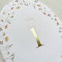 Lilla Floral Oval Table Numbers, thumbnail 4 of 4