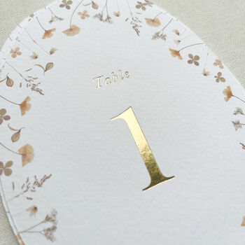 Lilla Floral Oval Table Numbers, 4 of 4