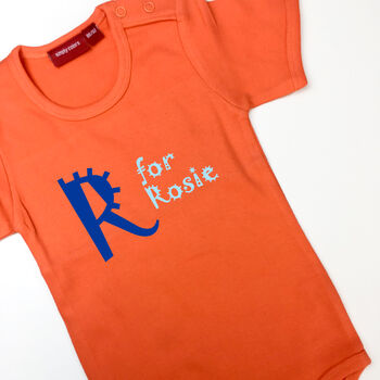 Personalised Alphabet Name T Shirt/Babygrow, 4 of 11