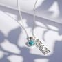 Peace Rocks Sterling Silver / Gold Plated Birthstone Necklace, thumbnail 3 of 11