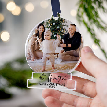 Personalised Family Photo Christmas Tree Decoration, 6 of 11