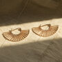 Sterling Silver Art Deco Sunshine Hoops, thumbnail 4 of 8