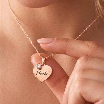 April Birthstone Name Necklace, 2 of 12