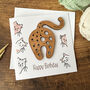Birthday Card With Wooden Cat Knitting Needle Gauge, thumbnail 1 of 7