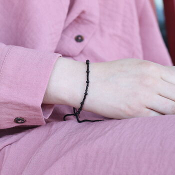 Black Beads Evil Eye Indian Nazaria Bracelet, 2 of 9