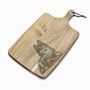 Personalised Norwegian Elkhound Engraved Acacia Serving Board, thumbnail 3 of 9