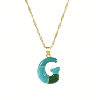 Bubble Alphabet Enamel Necklace, 4 of 10